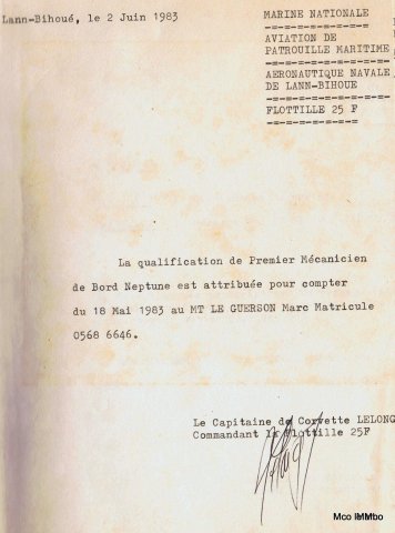 Affectation 25F en 1979 et 1983